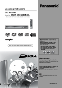 Um das Dokument anzuzeigen Panasonic DMRES15EBL Betriebsanleitung
